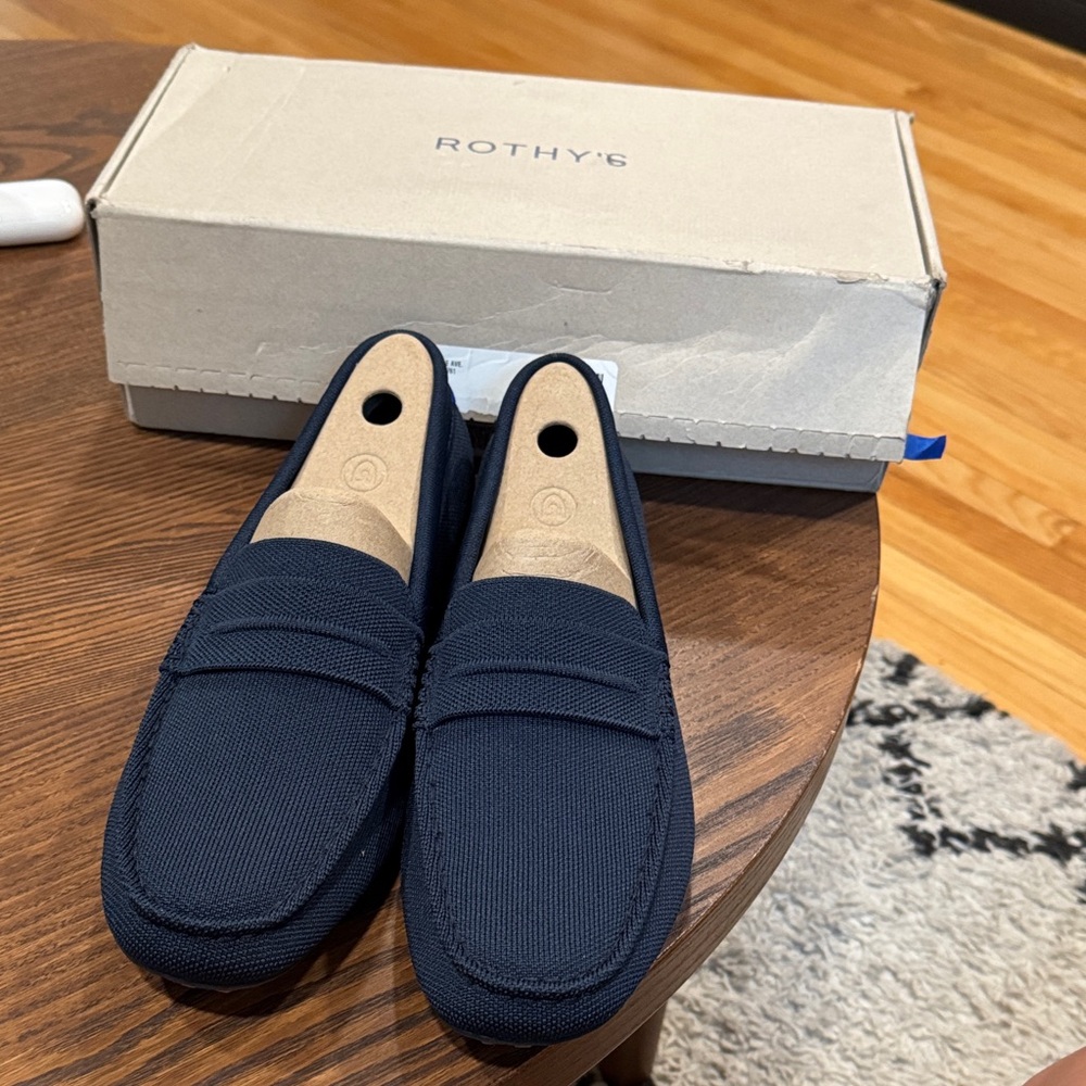 Rothy's Men's Dark Blue Slip-On Loafers